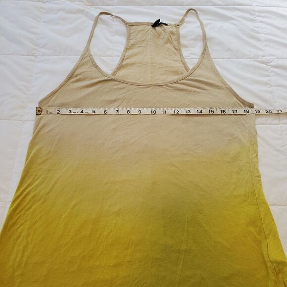 Stile Benetton medium womens yellow ombre racerback tank top - Picture 5 of 11